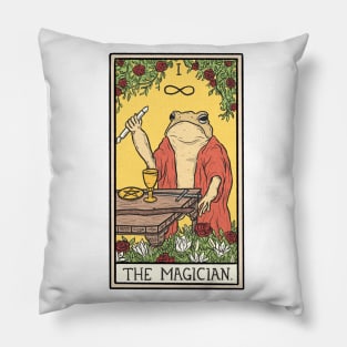 The Magician Toad Tarot Card Pillow