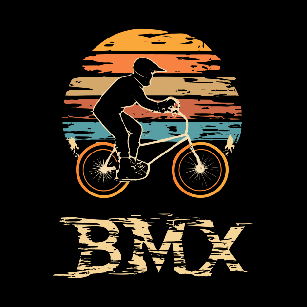 BMX Retro Vintage Bike Rider for Men Women Kids by Vermilion Seas