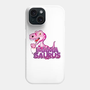 'MamaSaurus Pink Dino' Cool Dinosaurs T Rex Gift Phone Case