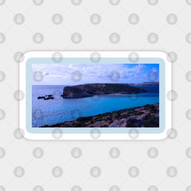 Blue Lagoon, Comino, Malta Magnet by Graz-Photos