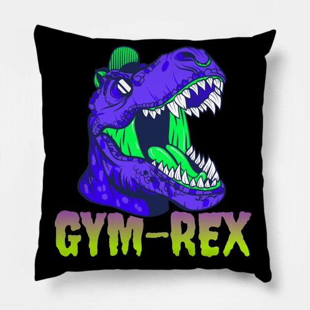 Funny gym workout motivation design Pillow by MoodsFree