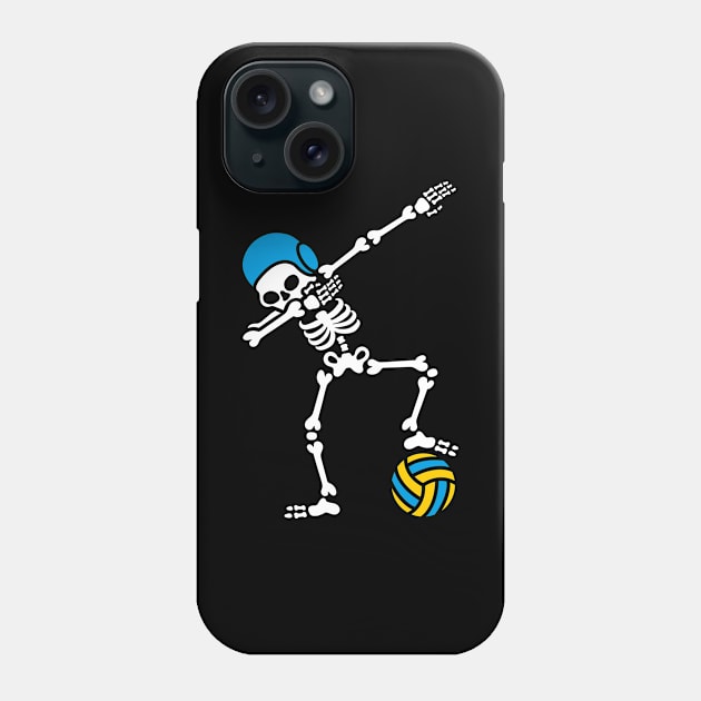 Dab dabbing skeleton Water polo Halloween Phone Case by LaundryFactory