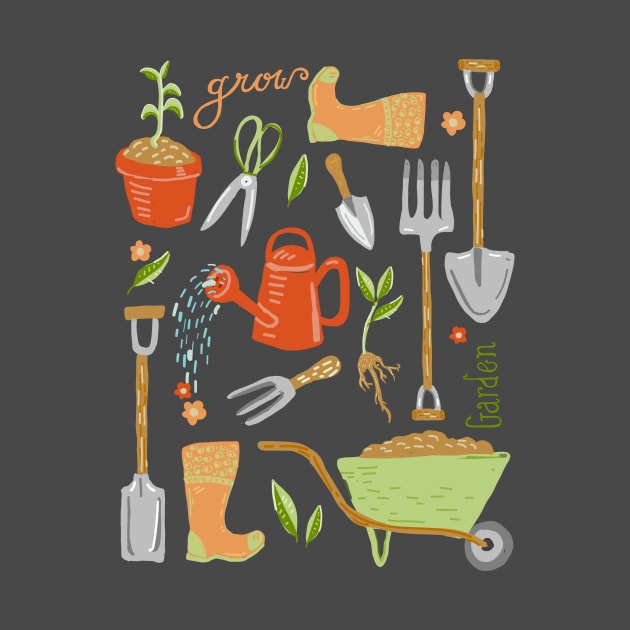 Gardening illustration by JDawnInk