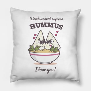 Funny Hummus Shirt Cute Pun Gift Hipster Vegan Dish Food Pillow