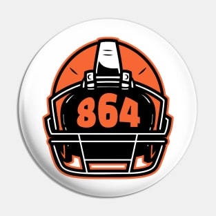 Retro Football Helmet 864 Area Code South Carolina Pin