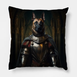 Gallant Belgian Malinois - Medieval Knight Pillow