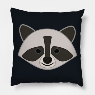 Cute Raccoon Cartoon Pillow