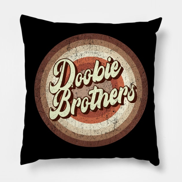 Vintage brown exclusive - Doobie Brothers Pillow by roeonybgm