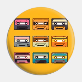 Retro casette tape Pin