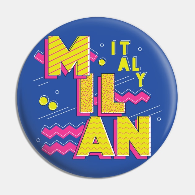 Retro 90s Milan, Italy Pin by SLAG_Creative