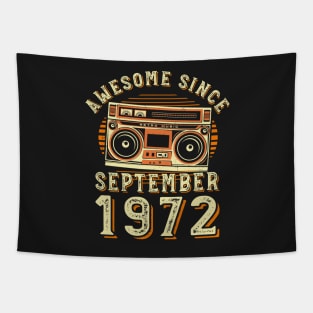 Funny Birthday Quote, Awesome Since September 1972, Cool Birthday Tapestry