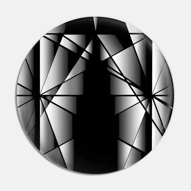 Black-and-white glass Pin by Evgeniya