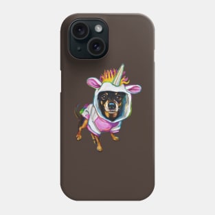 Cute Chihuahua in a Unicorn Outfit Phone Case