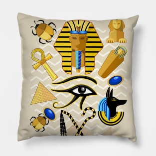 Egypt Ancient Symbols Pattern Pillow