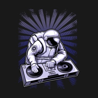 Astronaut Playing DJ Music T-Shirt