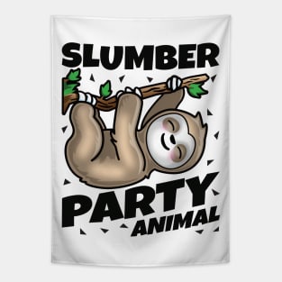 Slumber Party- Cute Sloth Party Animal Tapestry