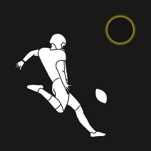 Total solar eclipse. Football player. Field goal. T-Shirt