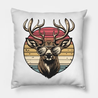 Buck Deer Sunset Pillow