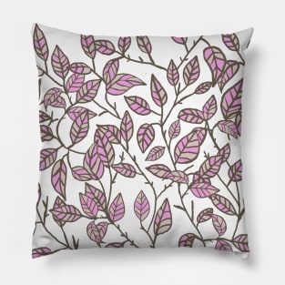 Art Nouveau Leaf Pattern Pillow