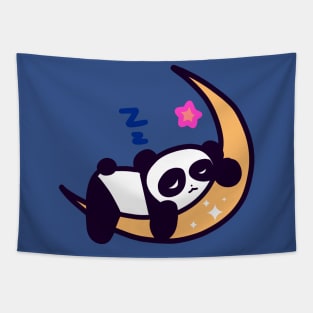 Kawaii Moon Panda Tapestry