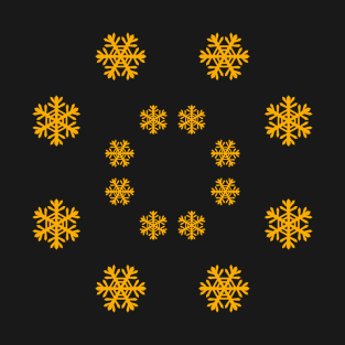 16 Beautiful Golden Snowflakes T-Shirt