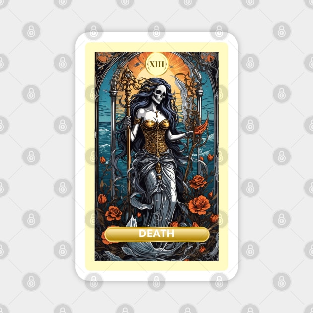 The Death Card From the Light Mermaid Tarot Deck. Magnet by MGRCLimon