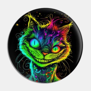 Neon Cheshire Cat Pin