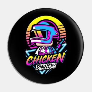 PUBG Chicken Dinner Retro Pin