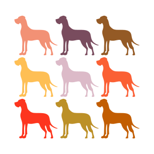 Great Dane Dogs in Rainbow Colors T-Shirt