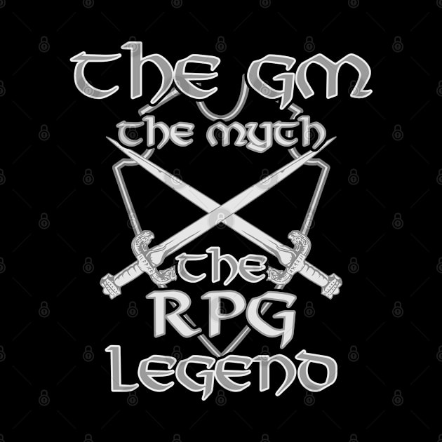 The GM The Myth The RPG Legend RPG D20 Dice Role Pen & Paper by Schimmi