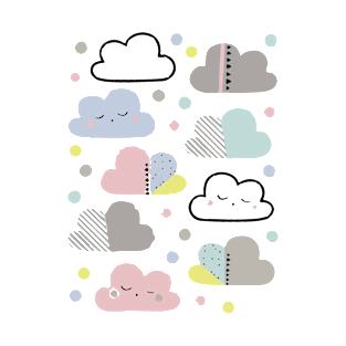Cute  Cloud Pattern T-Shirt