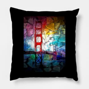 Golden Gate Bridge Mosaic Pillow