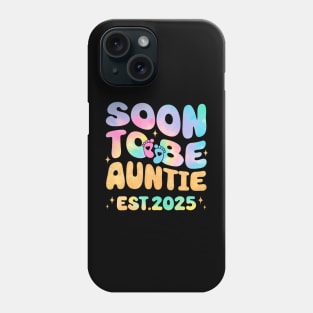 Soon To Be Auntie Est 2025 Tie Dye For New Aunt 2025 Phone Case