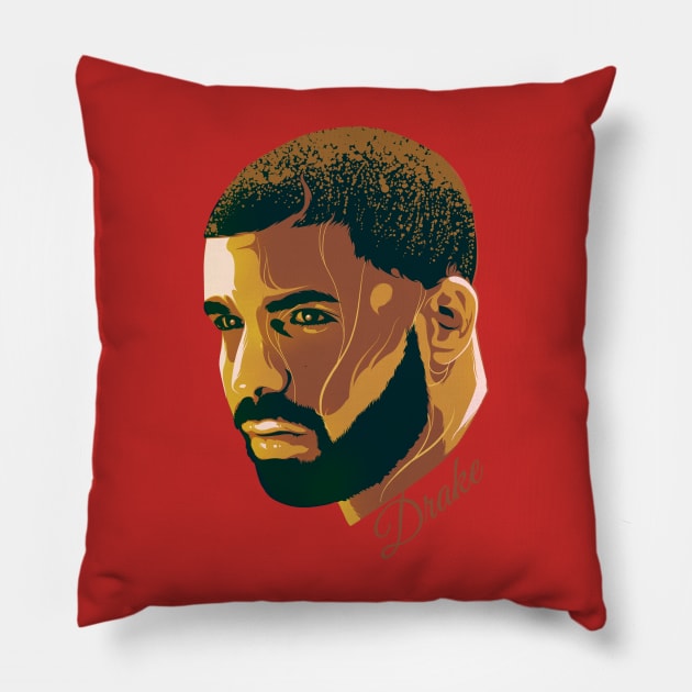 Drake 2 Pillow by Heymoonly