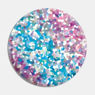 Blue and Purple Sparkly Winter Snow Abstract Art Pin