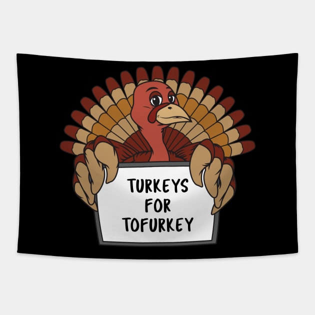 Turkeys For Tofurkey Tapestry by AngelFlame