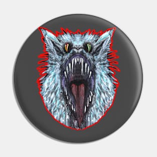 Cat Wolf Scream by Gus Fink Pin