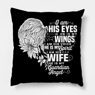 My Husband Is My Guardian Angel Widowed  Memorial Day Pillow