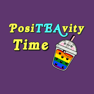 Kawaii rainbow boba tea T-Shirt