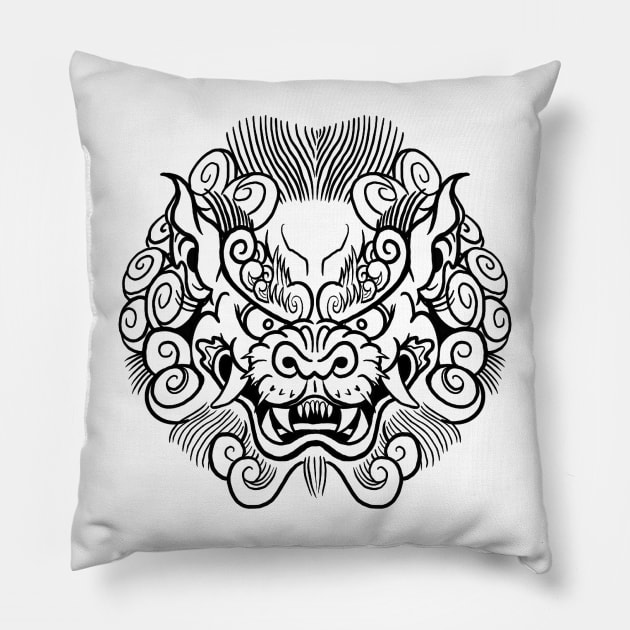 Foo dog Pillow by Borapronobis