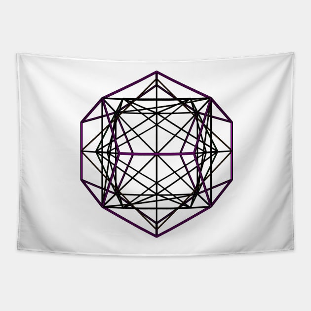 gmtrx lawal v6 geometron's nested platonic solids Tapestry by Seni Lawal