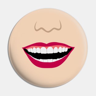 Beautiful Woman's Smile Pin