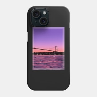 Istanbul Bosphorus View Illustration Wall Art Phone Case