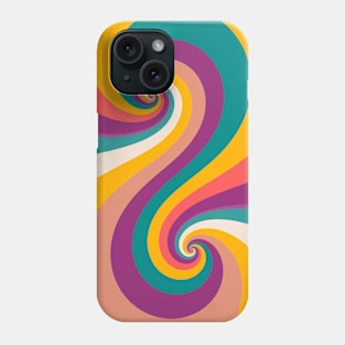 Earth Pastel Color Retro Twirl Pattern Phone Case