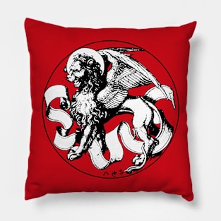 15th Century St Mark's Emblem Winged Lion Pillow