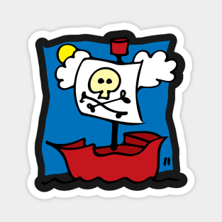 PIRATE SHIP ILLUSTRATION Magnet