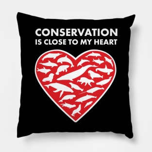 Marine Mammals Conservation Heart Pillow