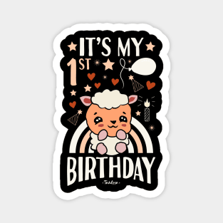 It's My 1st Birthday Sheep Magnet