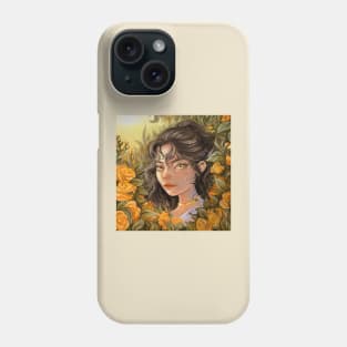 Girl rose Phone Case