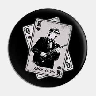 Retro Angus Young Card Style Pin